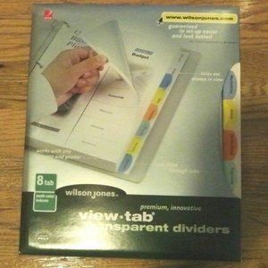 Tab Transparent Dividers- 8 Tabs Letter size (Brand new)